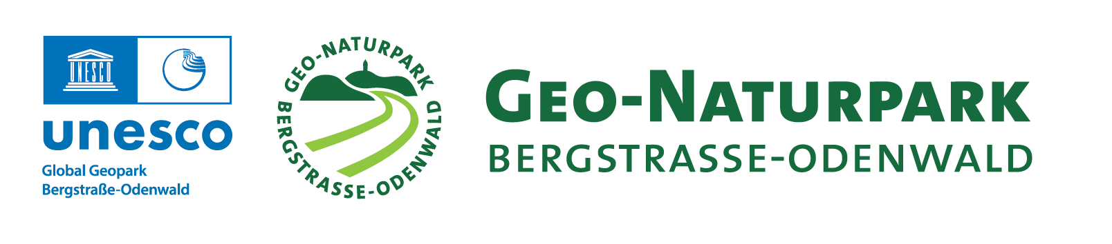 UNESCO Global Geopark and Geo-Naturpark Bergstraße-Odenwald logos