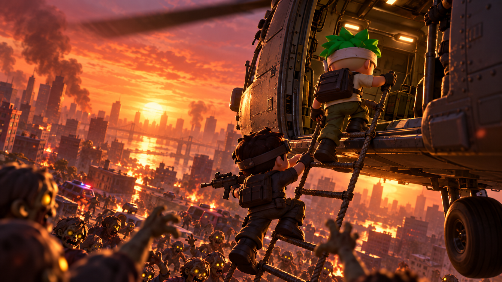 Final helicopter escape