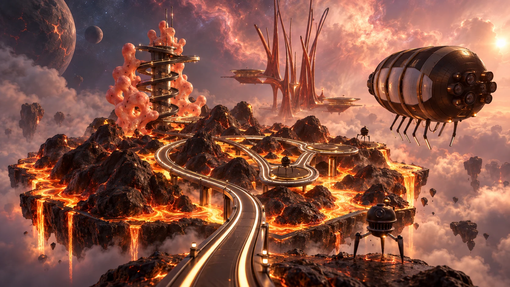Micro Galaxy alien landscape concept visualization